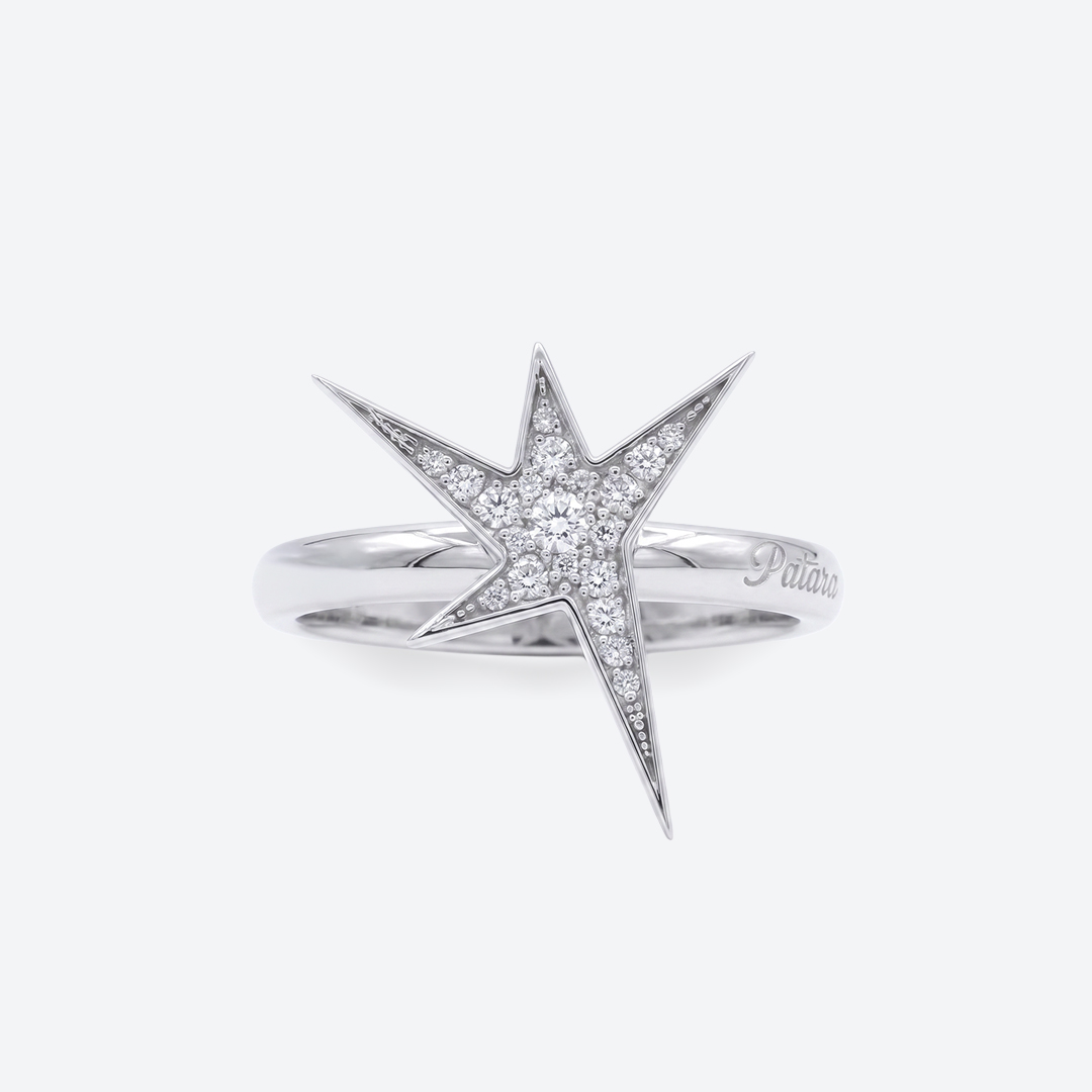 DANCING STARS Bague - Diamant — Or blanc