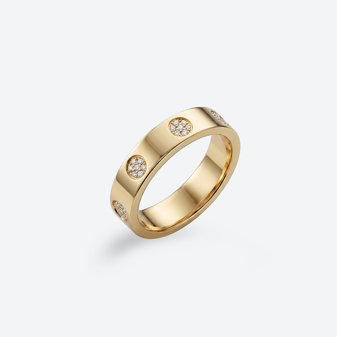 DOTTO Ring — Gelbes Gold