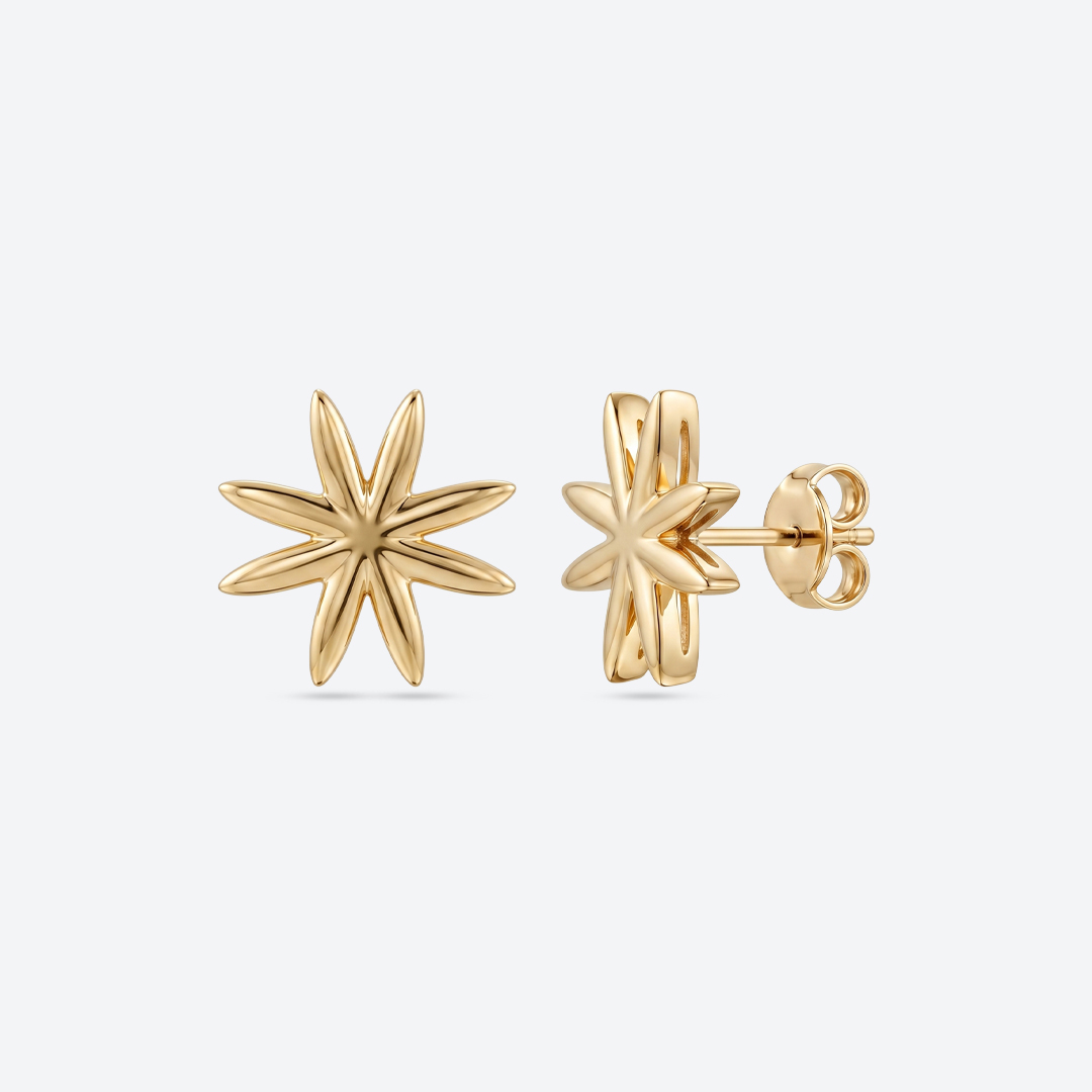 LILY Ohrringe — Gelbes Gold